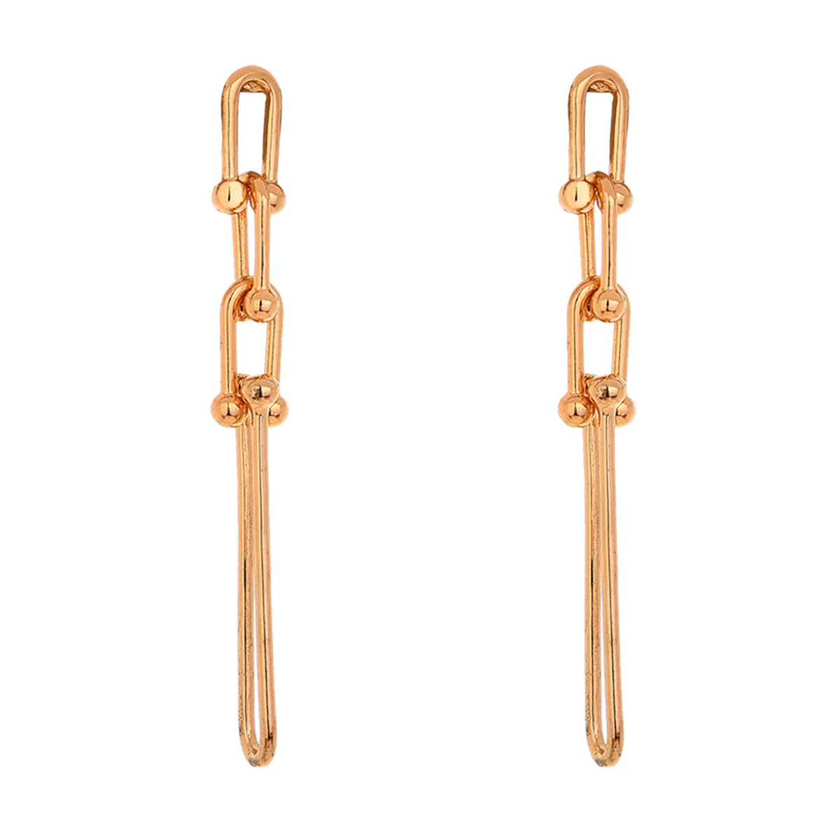 18K Gold-Plated Studded Drop Earrings