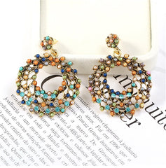 Multicolor Pearl & 18K Gold-Plated Circle Drop Earrings