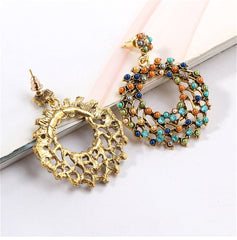 Multicolor Pearl & 18K Gold-Plated Circle Drop Earrings