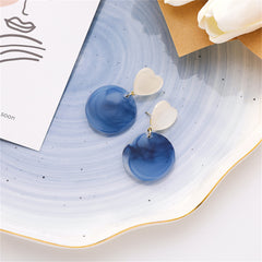 Cat's Eye & Resin 18K Gold-Plated Heart Drop Earrings