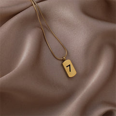 18K Gold-Plated Seven Days Nice Week Pendant Necklace