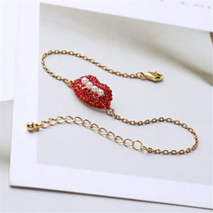 pearl & cubic zirconia Lips Bracelet - streetregion