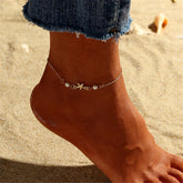 Pearl & 18K Gold-Plated Starfish Charm Anklet