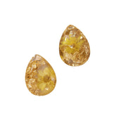 Yellow Mum & Silver-Plated Earrings