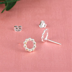 Two-Tone Sunflower Openwork Stud Earrings