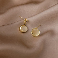 Cat-Eye & 18K Gold-Plated Planet Stud Earring & Moon Drop Earring