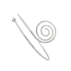 Silver-Plated Swirl Arm Cuff