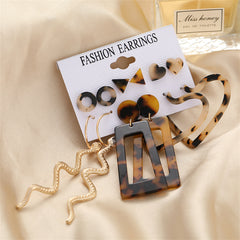 Tortoiseshell & 18K Gold-Plated Snake Earrings Set