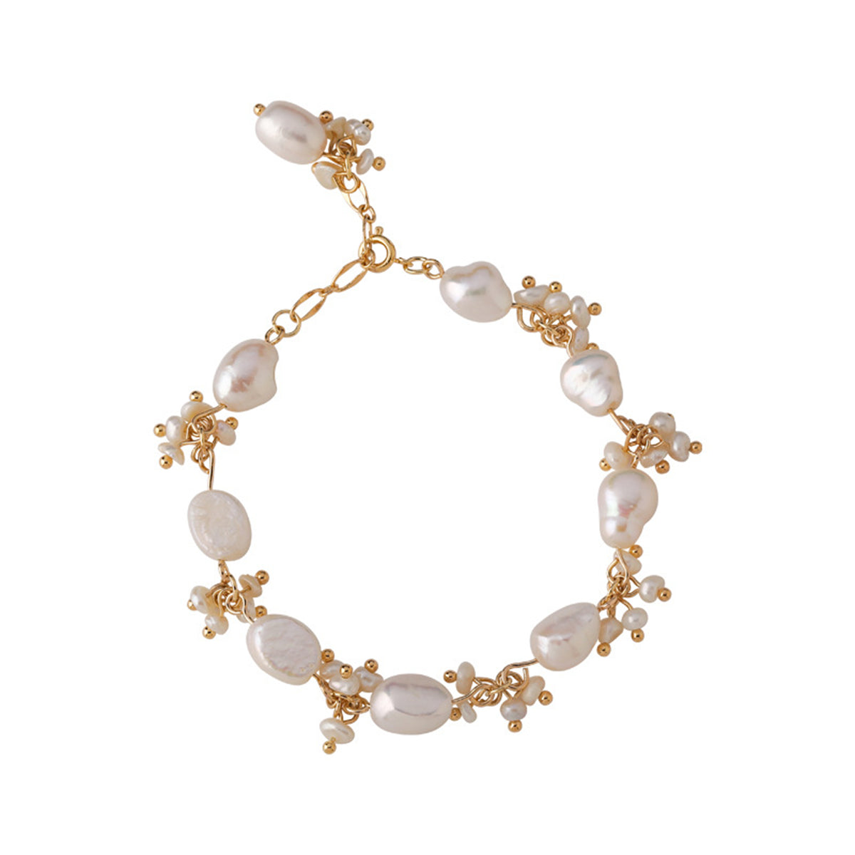Pearl & 18K Gold-Plated Botany Station Bracelet