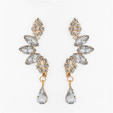 Cubic Zirconia & Crystal Marquise Pear Drop Earrings