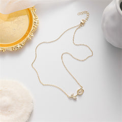 Cat's Eye & Cubic Zirconia Rose Pendant Necklace