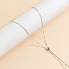 Silver-Plated 'LOVE' Star Waist Chain