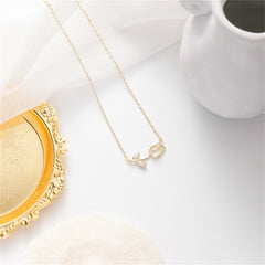 Cat's Eye & Cubic Zirconia Rose Pendant Necklace