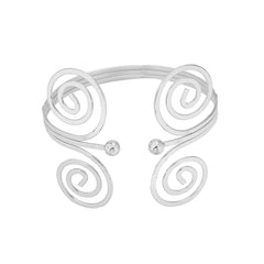 Silver-Plated Open Butterfly Arm Cuff