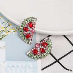 Crystal & Cubic Zirconia Orange Stud Earrings