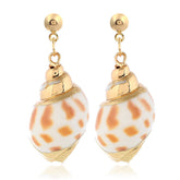 Shell & 18K Gold-Plated Drop Earrings