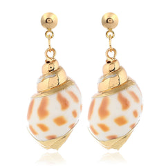 Shell & 18K Gold-Plated Drop Earrings