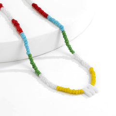 Multicolor Howlite & Acrylic 18K Gold-Plated 'M' Beaded Choker Necklace