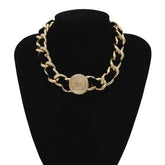 Black Velvet & 18K Gold-Plated Figaro Choker Necklace