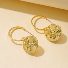 18K Gold-Plated Rose Drop Earrings