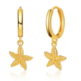 18K Gold-Plated Starfish Huggie Earrings