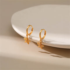 18K Gold-Plated Starfish Huggie Earrings