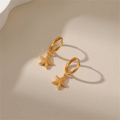 18K Gold-Plated Starfish Huggie Earrings