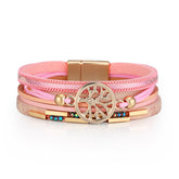 Cubic Zirconia & Polystyrene 18K Gold-Plated Tree Charm Layered Bracelet