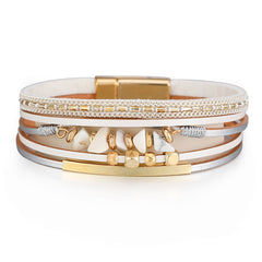 White Turquoise & 18K Gold-Plated Bracelet