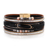 Crystal & Black Multistrand Bracelet