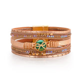 Cubic Zirconia & Polystyrene 18K Gold-Plated Multi-Strand Bracelet