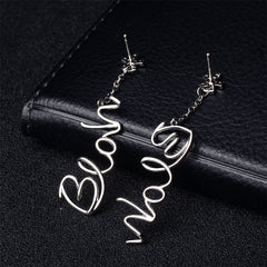 Cubic Zirconia & Silver-Plated 'Bloh' Drop Earrings