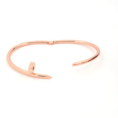 18k Rose Gold-Plated Screw Bangle - streetregion