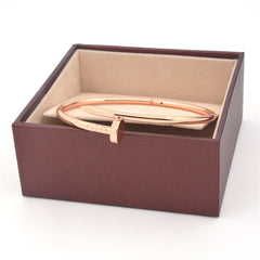 18k Rose Gold-Plated Screw Bangle - streetregion