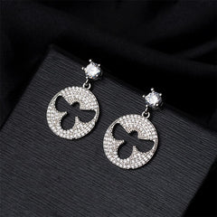 Cubic Zirconia & Silver-Plated Bee Drop Earrings