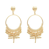 18K Gold-Plated Dragonfly Hoop Earrings