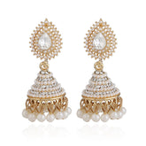 Cubic Zirconia & Crystal Pearl-Accented Chandelier Drop Earrings