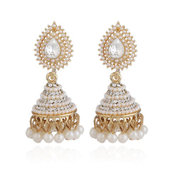 Cubic Zirconia & Crystal Pearl-Accented Chandelier Drop Earrings