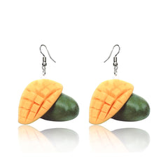 Acrylic & Silver-Plated Mango Drop Earrings