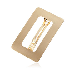 18K Gold-Plated Open Rectangle Hair Clip