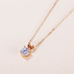 Cubic Zirconia & 18K Rose Gold-Plated Rabbit Pendant Necklace