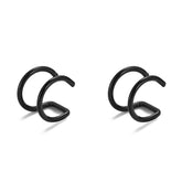 Black Layered Ear Cuffs