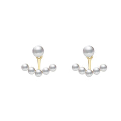Pearl & 18K Gold-Plated Ear Jackets