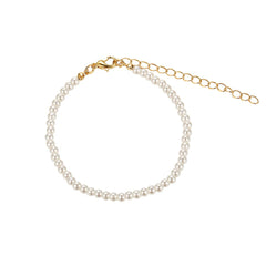 Pearl & 18K Gold-Plated Beaded Anklet