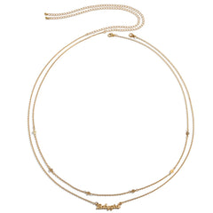 Dazzling 18K gold-plated waist chain with a sweet heart charm, combining sophistication and playful charm effortlessly.