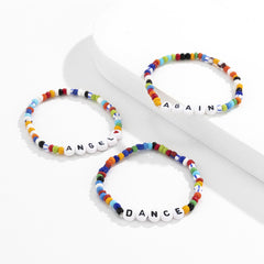 Yellow Multicolor & Teal Howlite 'Angel' Beaded Stretch Bracelet Set