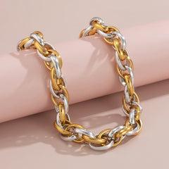 Two-Tone Twisted Chain Necklace