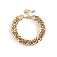 Elegant 18K gold-plated chain anklet featuring a thick design, ideal for adding a touch of luxury to your look.