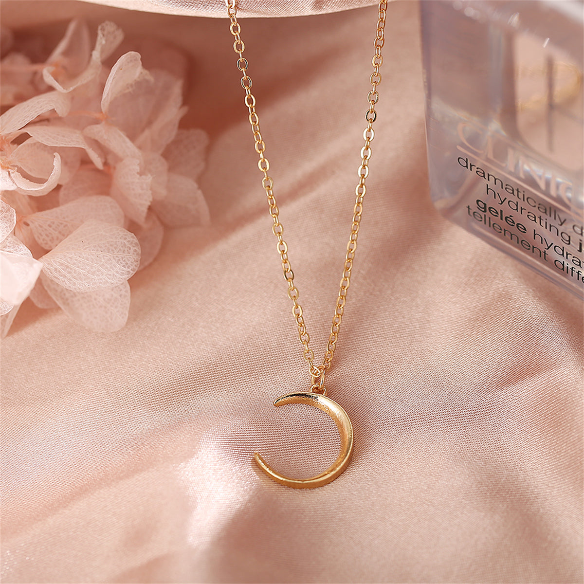 18K Gold-Plated Moon Pendant Necklace