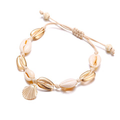 Pukka Shell & 18K Gold-Plated Charm Anklet